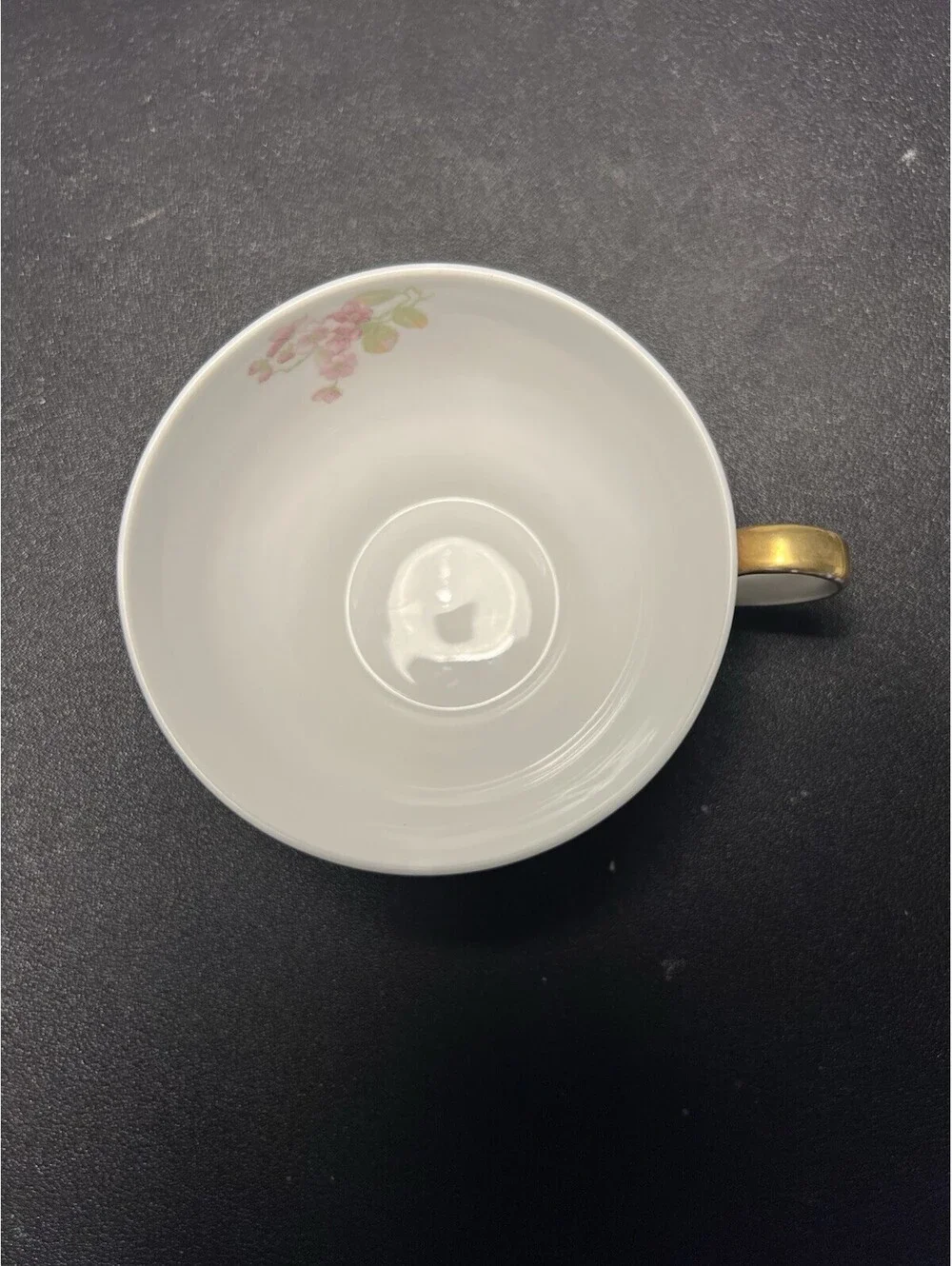 O&EG Royal Austria 1900s Roses Pink Floral Porcelain 8 Cups 7 Saucers Set